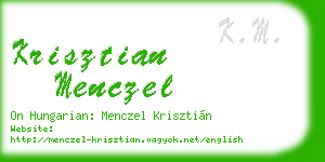 krisztian menczel business card